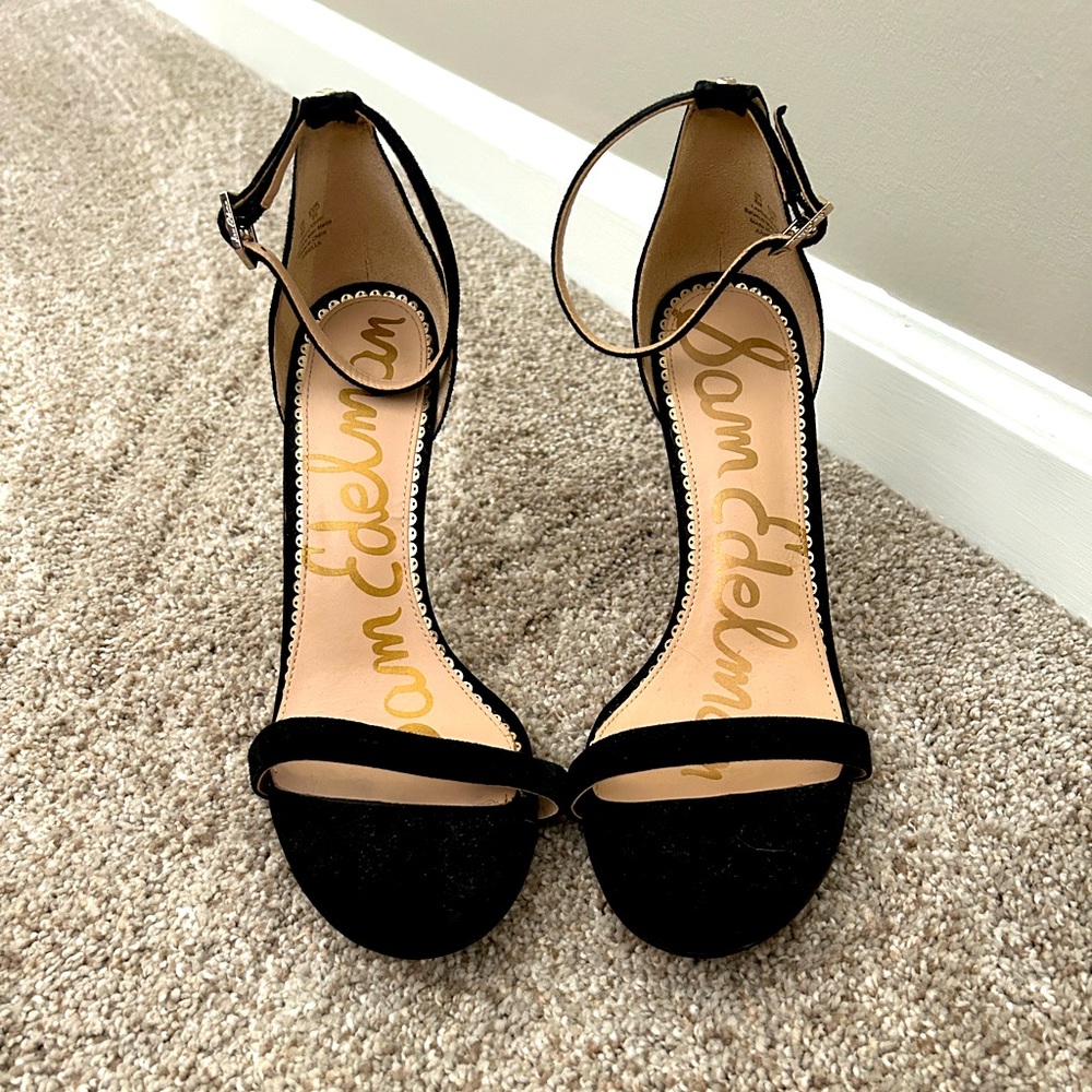 Sam Edelman black suede heels size 8